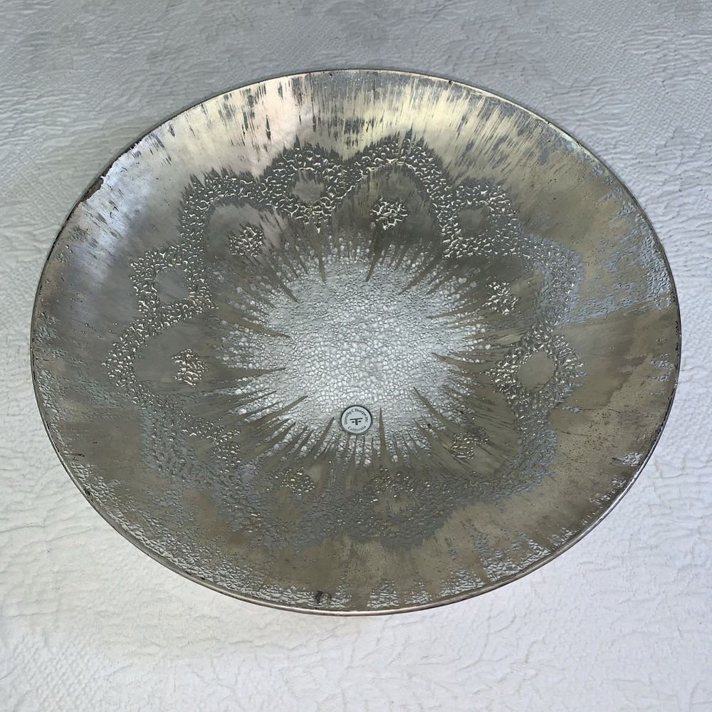 Dorothy Thorpe Tray Bowl Mid Century Modern Sterling Atomic SunBurst Pattern 13"